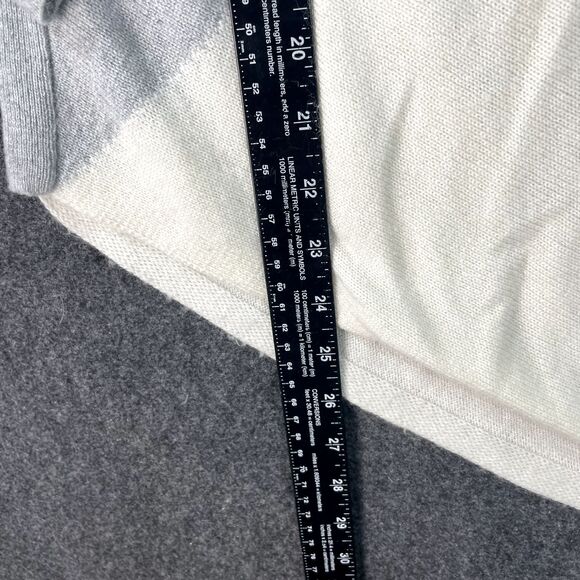 Alice Olivia Base Sweater Extra Small White Wool Angora Color Block Asymmetrical - Picture 6 of 8